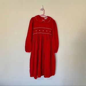 Hand Smocked Dress Christmas Size 10